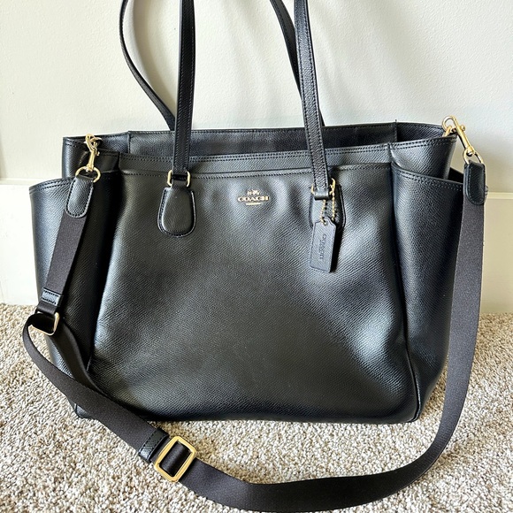 Coach Bags Coach Black Leather Baby Bag Poshmark